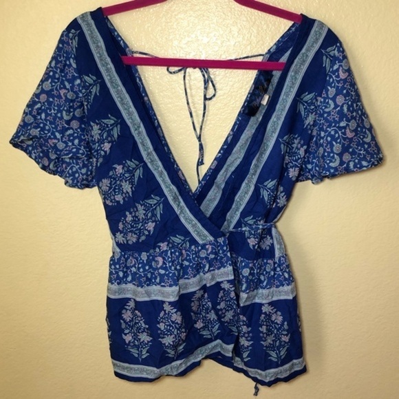 FRANCESCA’S‎ blue rain wrap top size XXS - Picture 4 of 10
